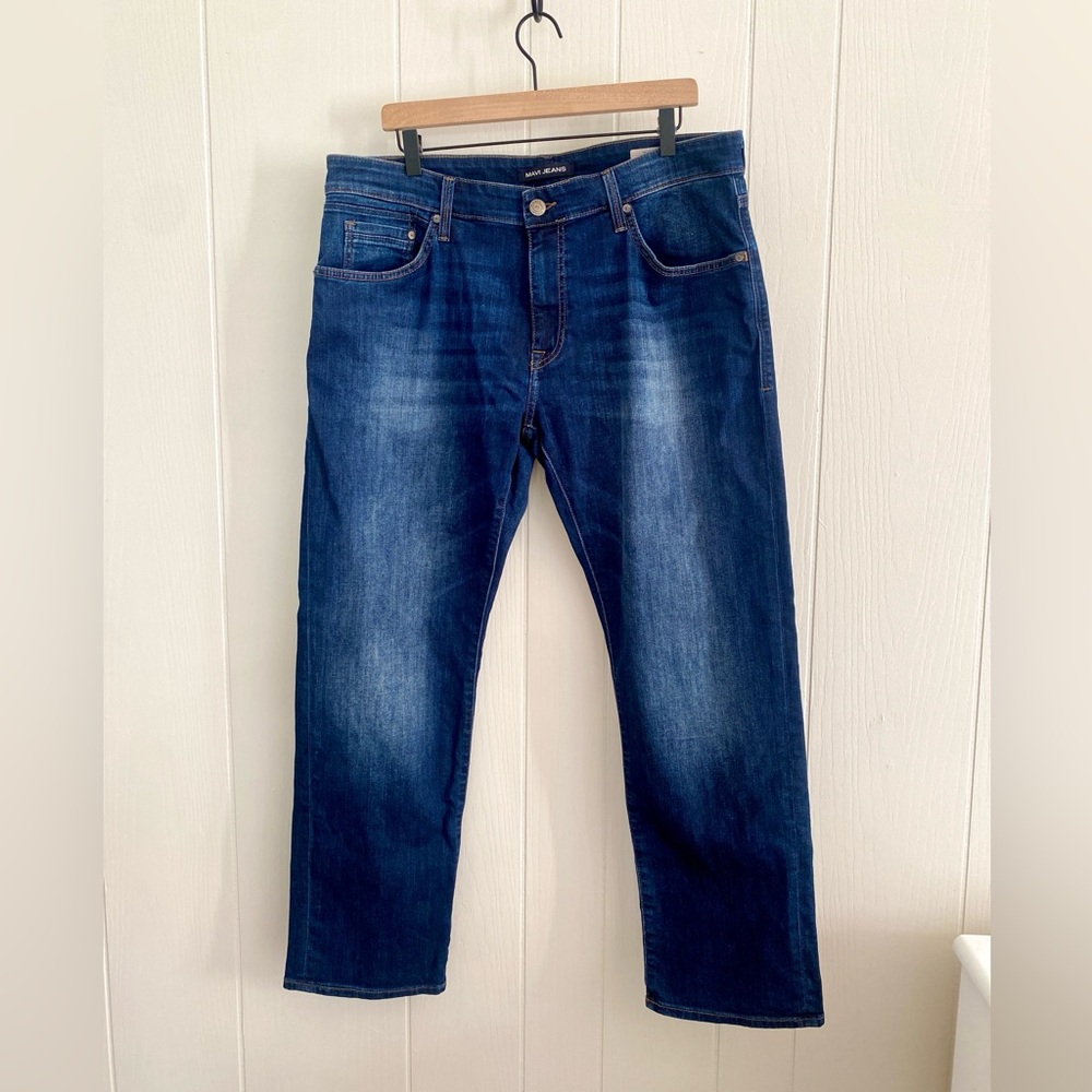 Mavi Zach Straight Leg Jeans Men’s 36x32 Mid-rise Classic Medium‎ Wash Denim